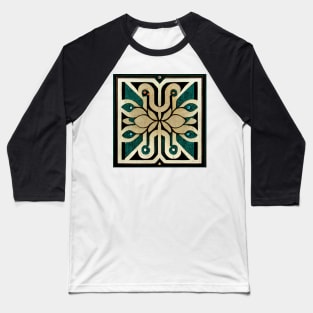 Art Deco design - peacock noir IX Baseball T-Shirt